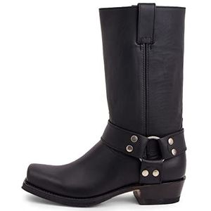 Sendra Boots 8833 cowboy-laarzen voor dames en heren, met hak en ronde neus, zwart, Blanco Y Gris, 43 EU