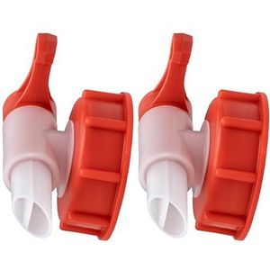 ISOLATECH SABEU Fluxx 2 st. AH 23/61 HF uitloopkraan voor 5L en 10L jerrycans met DIN 61 schroefdraad buiten 60,5mm uitloop 23mm Vullen zonder kolken
