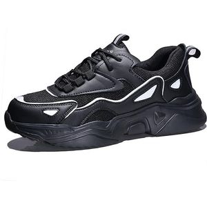 SDEQA Werkschoenen Staal Toe Onverwoestbare Schoenen Lichtgewicht Comfortabele Industrie Bouw Sneakers,Black a,41 EU