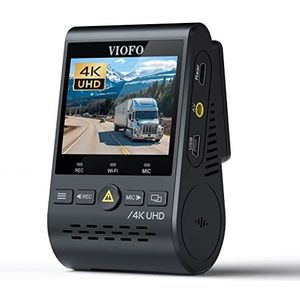 VIOFO A129 Pro 4K Dash Cam 3840x2160P Ultra HD 4K Dash Camera Sony 8MP Sensor GPS Wi-Fi, gebufferde parkeermodus, G-sensor, bewegingsdetectie, WDR, Loop opname
