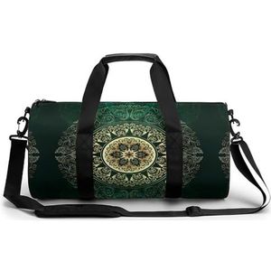 Vintage Mandala Bloemen Grote Gym Bag Lichtgewicht Carry On Duffel Bag Met Compartimenten Tote Bag Travel