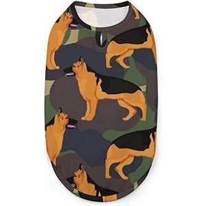 Duitse herder huisdieren shirt vest schattige hond tank top zacht mouwloos T-shirt voor puppy kat katten XL