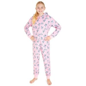 Disney Pyjama voor meisjes, Stitch pyjama voor meisjes, met doorlopende ritssluiting, leeftijd 4-14 jaar, kerstcadeau (Roze Stitch, 7-8 jaar)