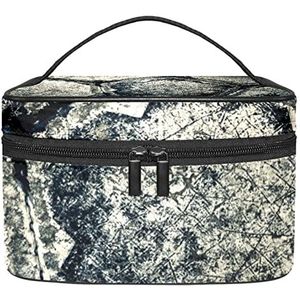 Make-up Organizer Bag, Reizen Make-up Tas Organizer Case Draagbare Cosmetische Tas voor Vrouwen en Meisjes Toiletartikelen Voetbal Patroon Retro, Meerkleurig, 22.5x15x13.8cm/8.9x5.9x5.4in