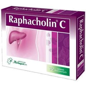 RAPHACHOLIN C 60 tablets - Liver Detox Cleanse Regeneration Support Constipation Relief 100% Natural Digestion Aid - Stomach Pain Bloating Gas Flatulence Acid Reflux Heartburn Treatment NEW