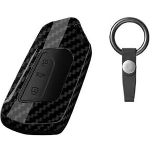 Autosleutel beschermhoes ABS Carbon Autosleutel Case Cover Shell Fob Voor Golf 8 MK8 ID-4 ID-6 Sleutel Shell(A set)
