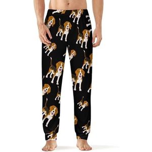 Prideful Beagle pyjama voor heren, print, lounge, nachtkleding, broek, slaapbroek, L