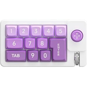 Gaming Keyboard - PYRIOLHI-Digital keyboard 12 key wired mechanical gaming keyboard(PinkPurple)