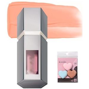 Aztk Jelly Color Liquid Blush Jc04, Mushroom Head Blusher, 2025 Nieuw 2 In 1 Contour Beauty Wand Blushs Waterproof Liquid Blush, All-day Highlight Contour Met Mini Poederdons(JC07 Orange Ice Cream)