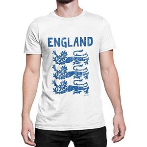 ENGLAND - Mens Euro Patriotic 3 Lions Football Fan Organic Cotton T-Shirt