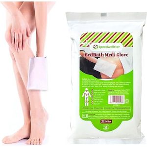 BedBath Wash Handschoendoekjes voor volwassenen - Speedwellstar Hydraterende natte incontinentie BedBath Medi Handschoenen 10 Pack - Gevoelige huid, ongeparfumeerd, warm of koud gebruik - door