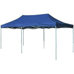Rantry Casa Opvouwbare pop-up tent, 3 x 6 m, blauw, tuinpaviljoen, opvouwbaar, voor tuin, balkon, terras, huismeubels