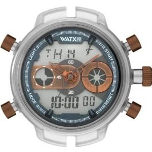 Watx&Co lors XXL Rock Mens analoog/digitaal quartz horloge met rubberen armband RWA2718, Quartz horloge, Digitaal