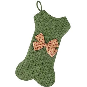 GMBYLBY Kerstkous In Botvorm Gebreide Botvorm Kerst Kous met Strik Festival Open haarden