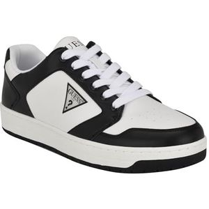 GUESS Heren Udolf Sneaker, Zwart Wit 001, 40 EU