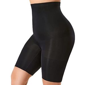 DELIMIRA Dames Shapewear Shorts Slipje Buikcontrole Grote Maat Dij Slanker Hoge Taille zwart XL