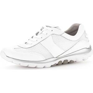 Gabor Low-Top sneakers voor dames, lage schoenen, uitneembaar voetbed, Wit 50, 46 EU