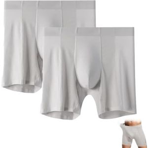 CupitiDU Comfortabele naadloze boxershorts voor heren, comfortabel, zacht, ademend, vochtafvoerend trainingsondergoed, Wit, 5XL
