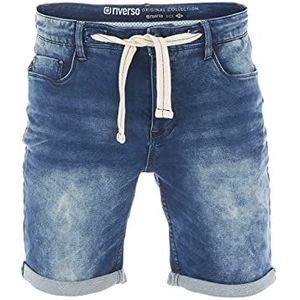 riverso heren jeans shorts RIVPaul korte broek zomer bermuda stretch denim short sweatbroek katoen grijs blauw donkerblauw w30 - w42