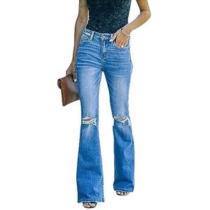 Baggy Jeans For Dames Vintage Denim Rechte Jeans Hoge Taille Blauwe Denim Jeans Lente Zomerbroek(M)