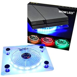 WOWLED USB RGB LED koelventilator standaard, multi-color LED licht voor PS4 en Xbox One X, tabletten en laptops