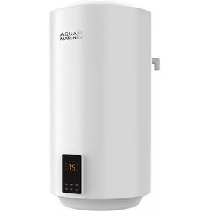 Aquamarin® Elektrische boiler - SMART, 50l Capaciteit, 230V, 2kW, EEC B, 75°C Max. Temp., Verticale montage, Tank van geëmailleerd staal - Waterkoker voor badkamer, Water voorraadtoestel