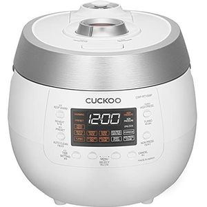 Cuckoo Rijstkoker CRP-RT1008F Dubbele Druk Digitaal - Stomer + rijstkoker - Wit - Zilver