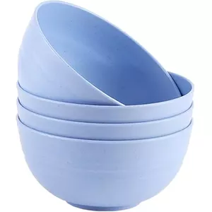WishDeco Set Van 4 Mueslikommen, Soepkommen Porselein, Wit, 600 Ml Dessertkommen Ontbijtkommen Keramiek Kommen Voor Pasta Salade Fruit Rijst 661776962