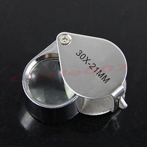 30x Vergrootglas Sieraden Loep LED UV Licht 21Mm Triplet Lens Optische Glas Pocket Gem Vergrootglas Tool Juwelier, Stempel Filatelist, Munt Numismatische