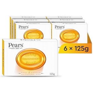 PEARS 6 x Transparante originele milde verzorgende zeep 125 g van