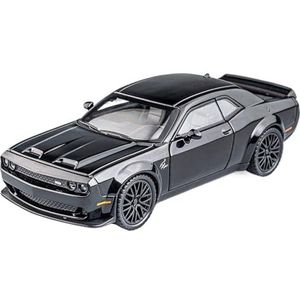 Schaal afgewerkte modelauto 1/32 For Dodge Challenger SRT Supercars Miniatuur Metalen Model Auto Gegoten Pull-back Voertuigen Ornamenten Miniatuurreplica-auto(Black)