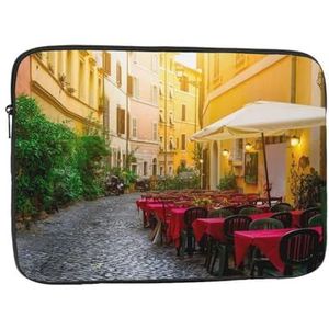 Italiaanse Old Street Laptop Sleeve Case Mode Lichtgewicht Notebook Computer Tas Shockproof Laptop Case Cover Aktetas Draagtas voor Vrouwen Mannen 13 inch