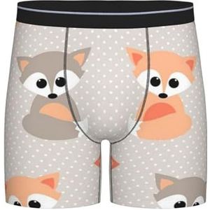 GRatka Boxer slips, heren onderbroek Boxer Shorts been Boxer Slip Grappige nieuwigheid ondergoed, dieren Baby vossen, zoals afgebeeld, XL