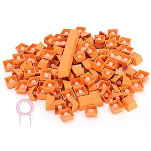 108 Toetsen PBT Keycaps, Ergonomisch Ontwerp Oliebestendig Kleurrijke Video Game Keycap voor Mechanische Toetsenbord(Oranje)