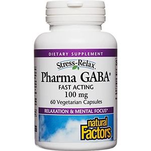 Natural Factors, Stress Relax, Pharma GABA, 100mg, 60 Veg. Caps