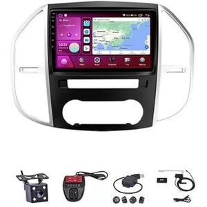 Android Autoradio Video Multimedia Speler, 9 Inch Touch Screen Radio Plug And Play Autotoebehoren met Bluetooth En Navigatie En Achteruitrijcamera Voor Mercedes Benz Vito 3 W447 2014-2020(M150S WIFI
