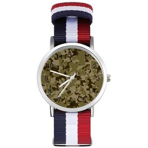 Camouflage Militair Automatisch Horloge voor Mannen Vrouwen Mode Quartz Horloge Armband Polshorloge voor Thuiskantoor