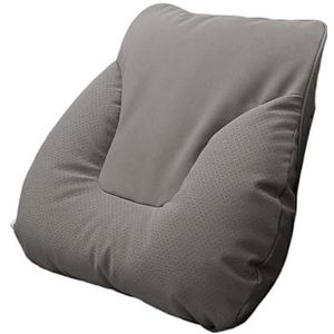 Suède auto hoofdsteun nekbescherming kussen hoogwaardige stoel taille beschermer(Gray Waist)