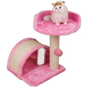 Krabpaal Kat Klimrek Kattenbak Kattenbak Kat Springplatform Kattenbenodigdheden Dierbenodigdheden Kattenboom (Blue : Pink, Size : 35x35x45cm)