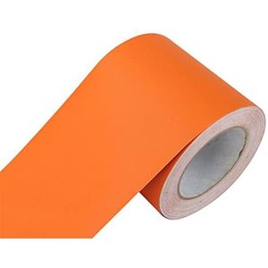 Behangrand Zelfklevende PVC wand- en plafondrandstrip, 5 m, veelkleurig, diverse maten, x(Orange Matte,12cm(W) X5m(L))