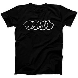 MF Doom Logo - Unisex Black T-Shirt - White Print Black Black XL