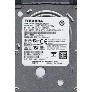 MQ01ABF050, AA00/AM002C, HDKCB06H0A01 S, Toshiba 500GB SATA 2.5 interne harde schijf