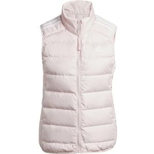 adidas Dames Essentials 3-stripes Light Down Vest Donsjack, Sandy Pink, XXL
