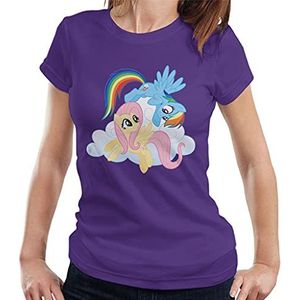My Little Pony Fluttershy and Rainbow Dash T-shirt voor dames, lila, M