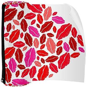 Potlood Case Lippen Hart Liefde Pouch Bag Pen Rits Tas voor Kantoorartikelen Reizen School Student Supplies