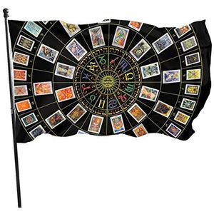 Bunting Vlaggen 90X150cm Astrologie Tarot Tuin Vlag Vervaagbestendig Bunting Premium Bunting Banner Vlaggen Voor Decks Decoraties Parade