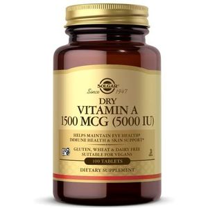 Solgar Dry Vitamin A 5000 IU - 100 Tablets