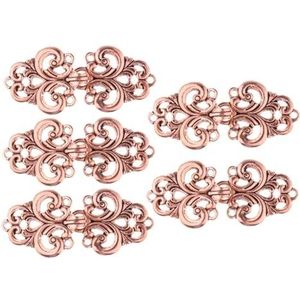 Shirt Cinch Swirl Clip Cape Clips, Sjaal Cardigan Clips Pakket van 5 paar Swirl Clasp Sluitingen Legering(Typee Copper)