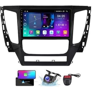 Android 13 GPS-Autoradio voor Mitsubishi Pajero Sport 3 2016-2018 9 inch Touchscreen met Bluetooth/FM RDS DAB+ Radio/Carplay Android Auto/DSP Video Stereo Speler + DVR Achtercamera(NF-2)