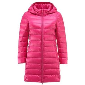 Lange Gewatteerde Jas For Dames, Lichtgewicht Gewatteerde Jas, Lange Gewatteerde Jas For Dames(Pink,5XL)